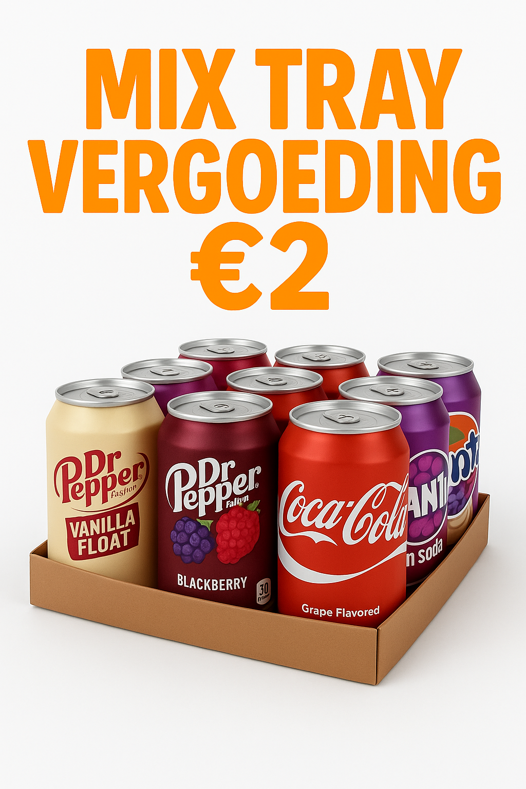 MIX TRAY VERGOEDING €2